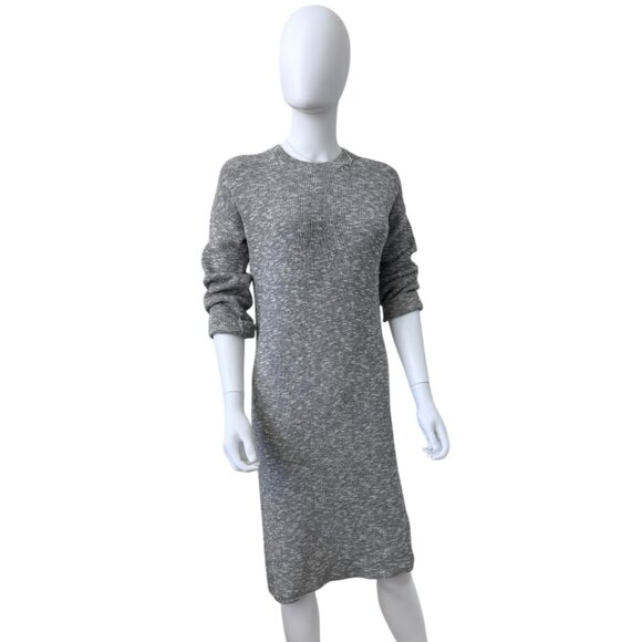 Madewell Sweater Dress Gray Knit Midi Long Sleeve Minimalist XS NWT - Picture 3 of 11